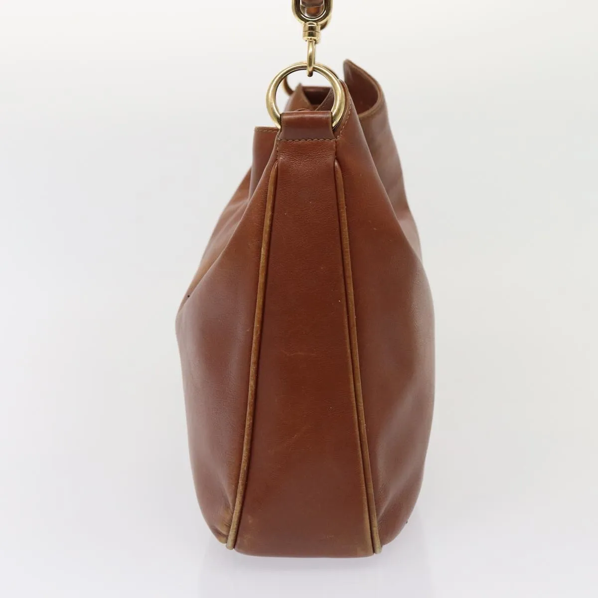 GUCCI Bamboo Shoulder Bag Leather 2way Brown 001 1638  78250