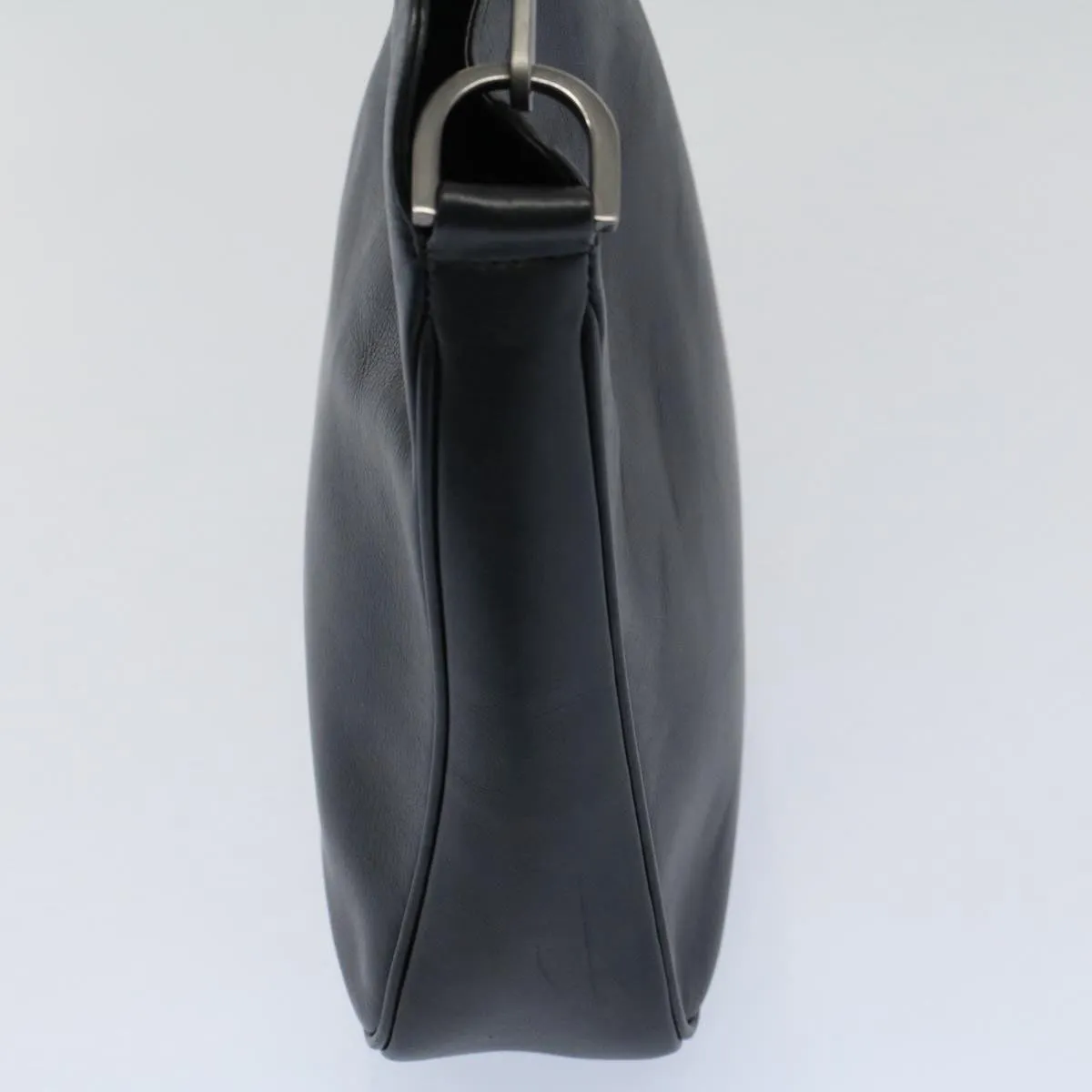 GUCCI Bamboo Shoulder Bag Leather Black  ar10417