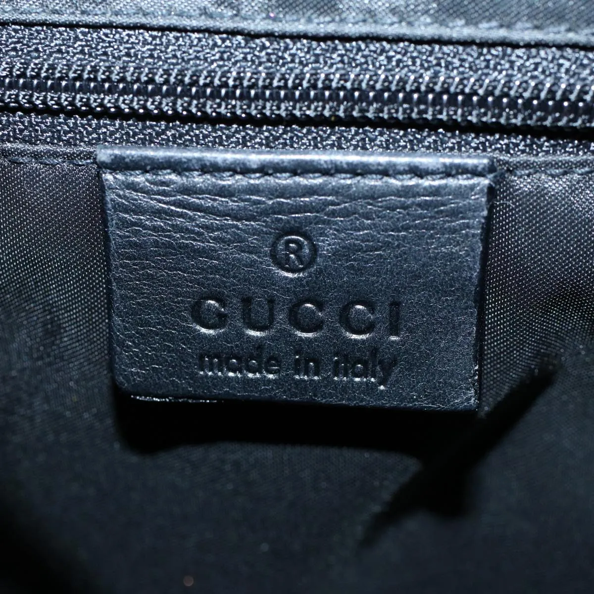 GUCCI Bamboo Shoulder Bag Leather Black  ar10417