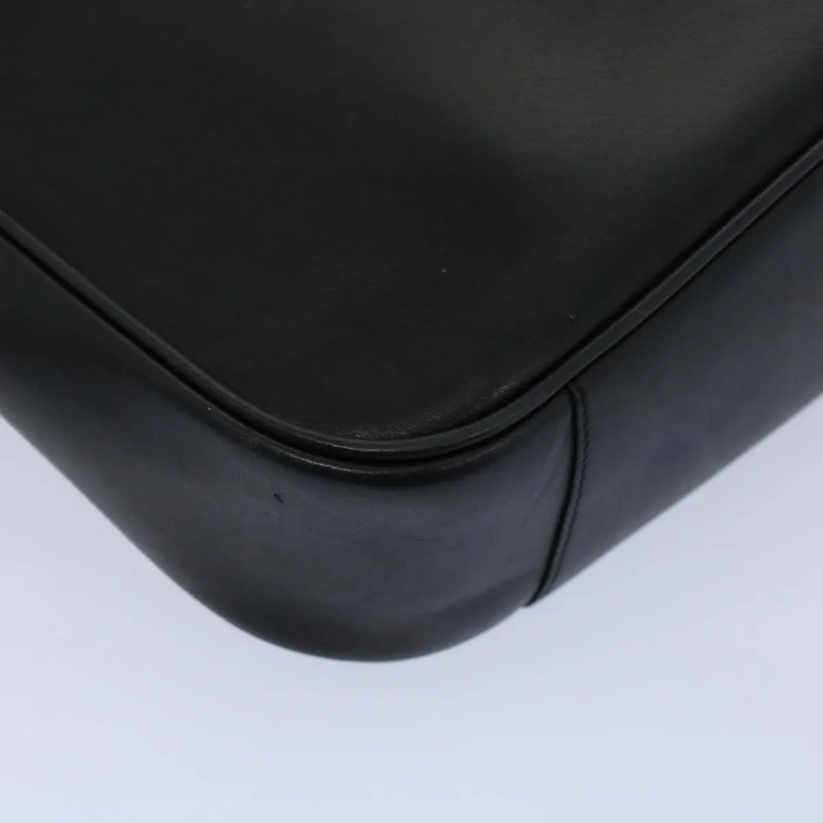 GUCCI Bamboo Shoulder Bag Leather Black  ar10417