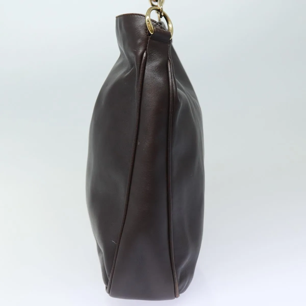 GUCCI Bamboo Shoulder Bag Leather Brown 001 2123 1777  84430
