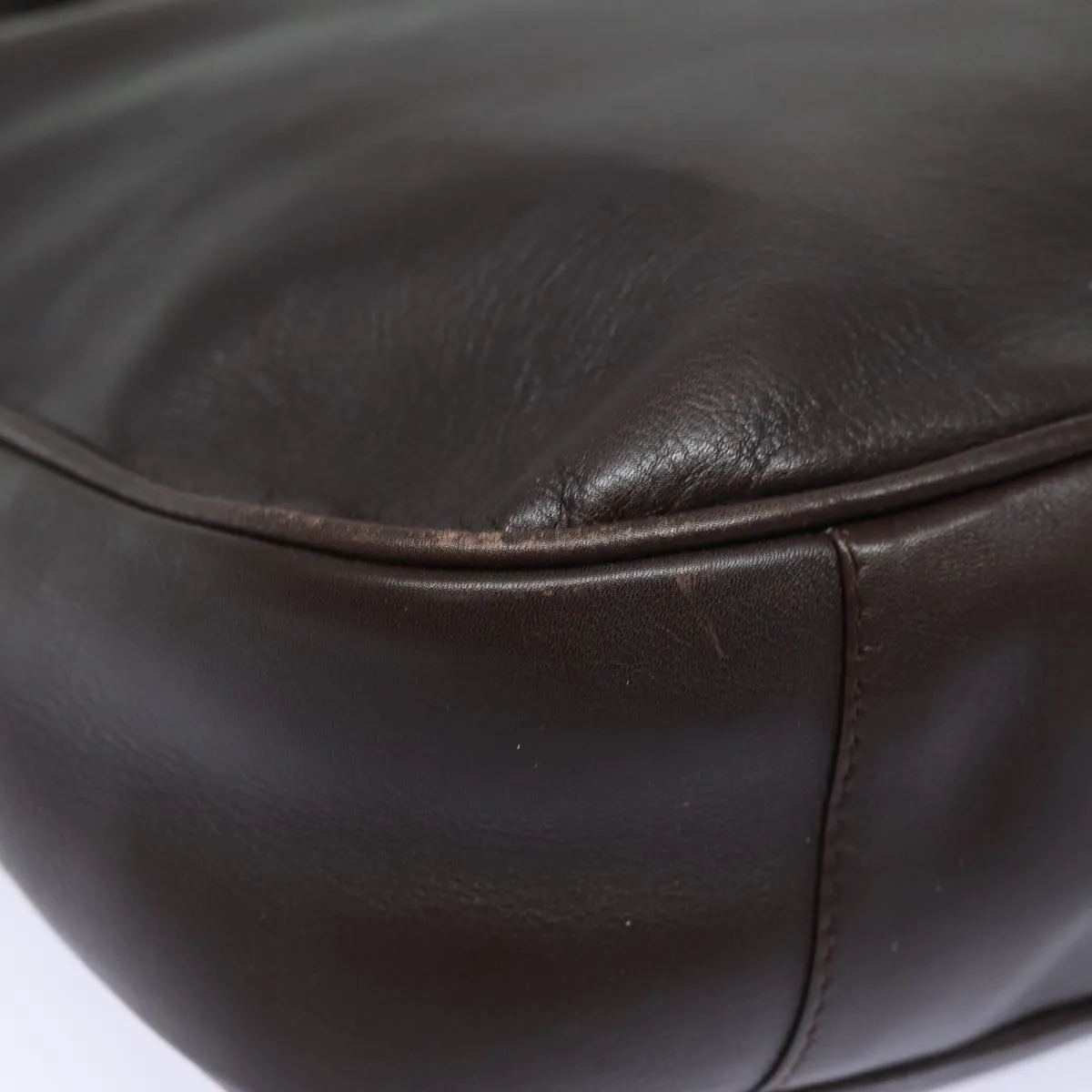 GUCCI Bamboo Shoulder Bag Leather Brown 001 2123 1777  84430