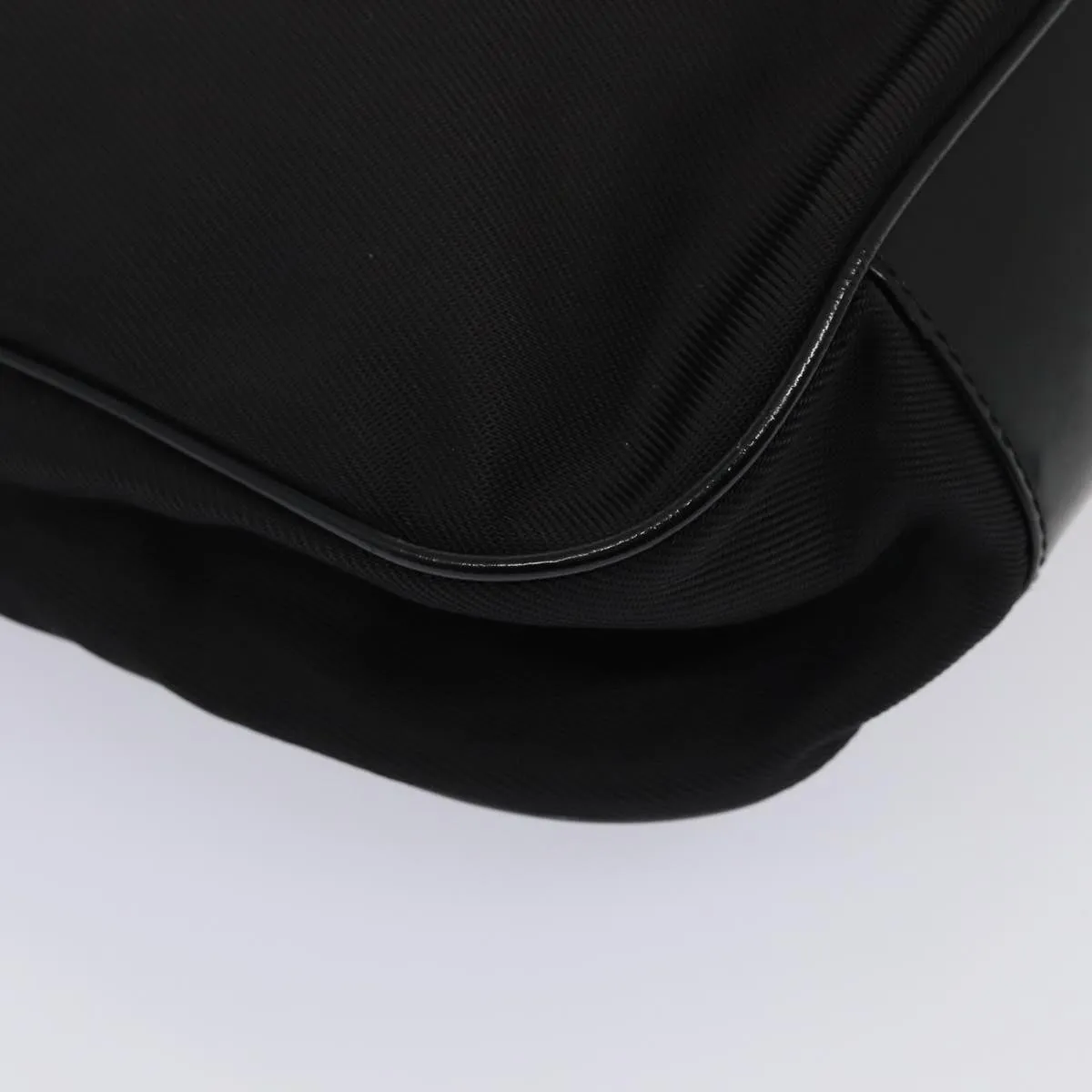 GUCCI Bamboo Shoulder Bag Nylon 2way Black 001 1998 1577  bs16235