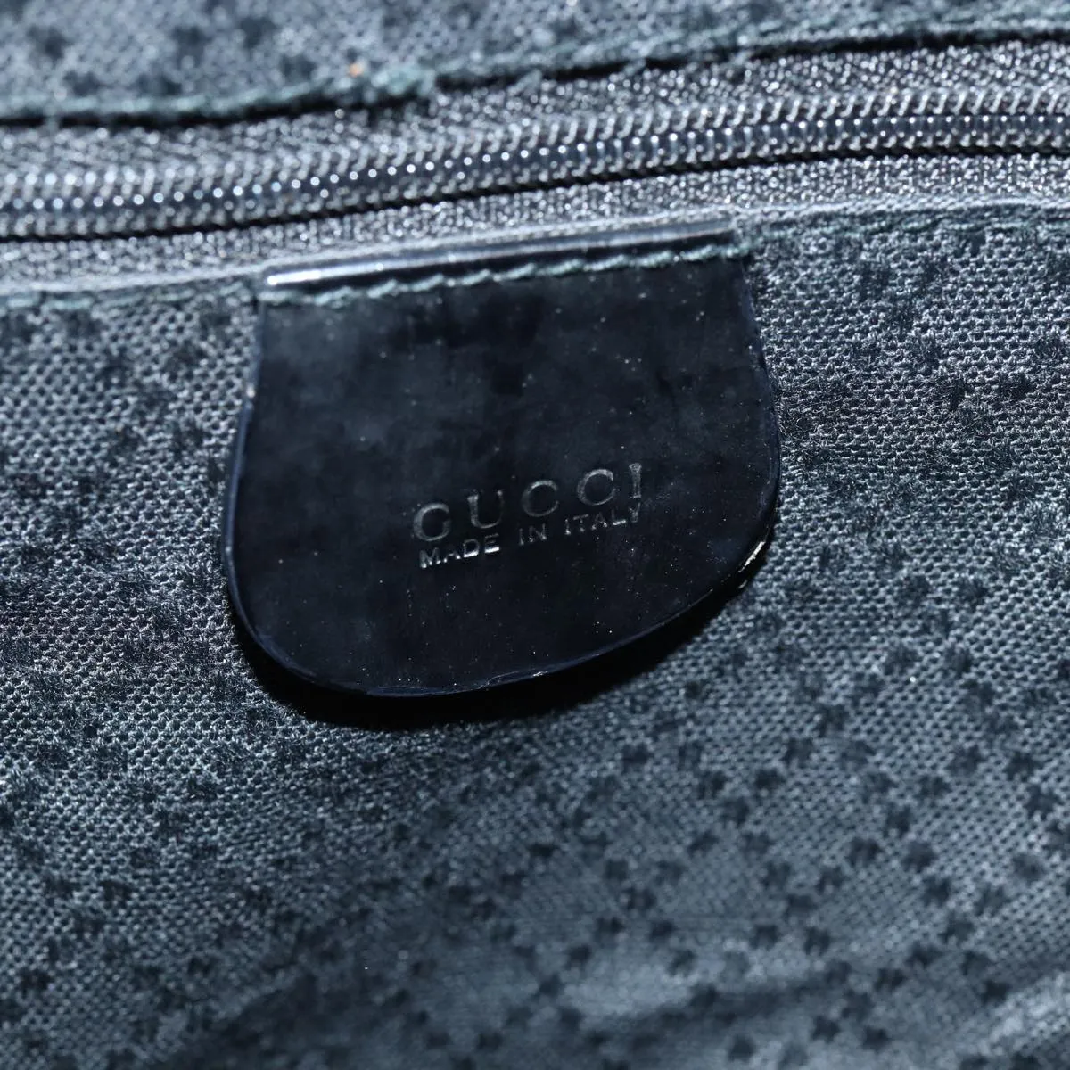 GUCCI Bamboo Shoulder Bag Nylon 2way Black 001 1998 1577  bs16235