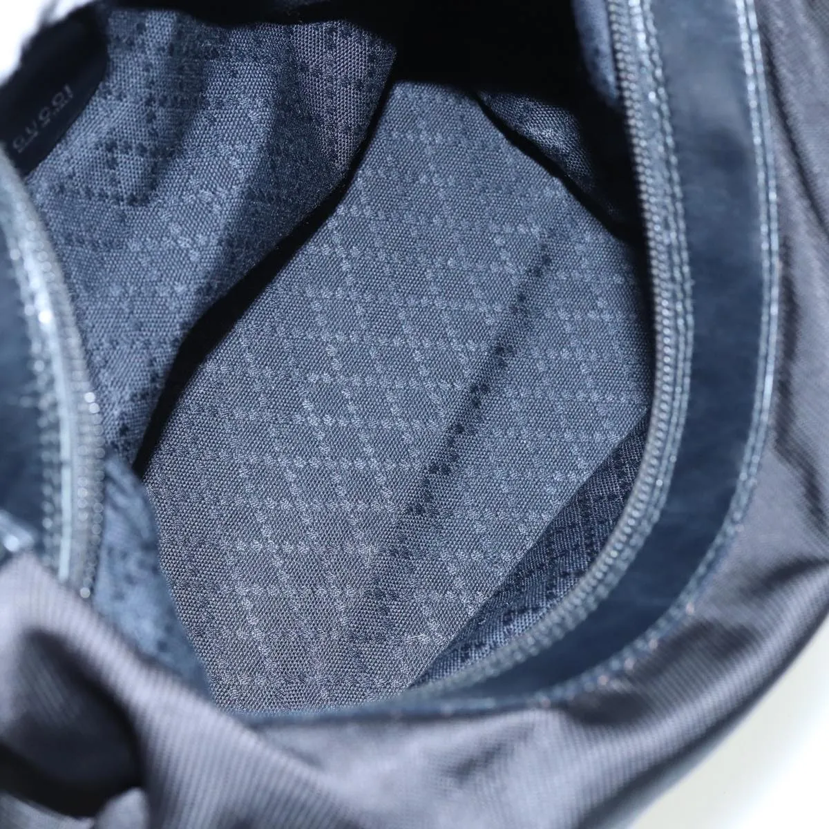 GUCCI Bamboo Shoulder Bag Nylon Black 000 1956 0531  80823