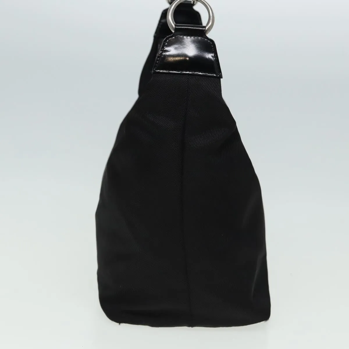 GUCCI Bamboo Shoulder Bag Nylon Black 000 1956 0531  80823