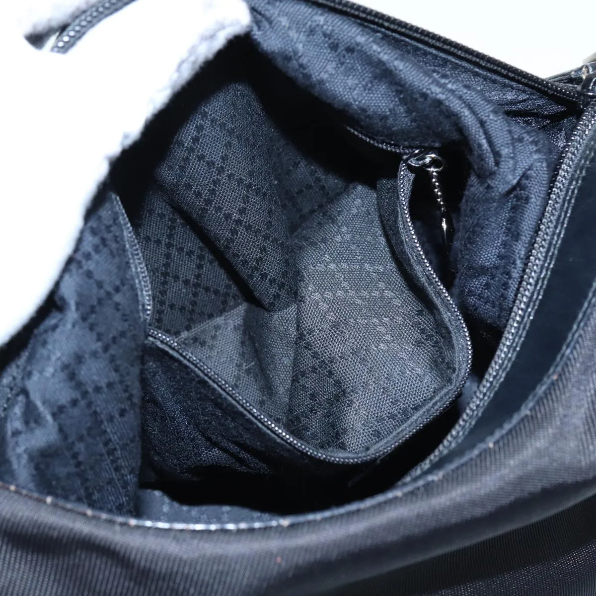 GUCCI Bamboo Shoulder Bag Nylon Black 000 1956 0531  80823