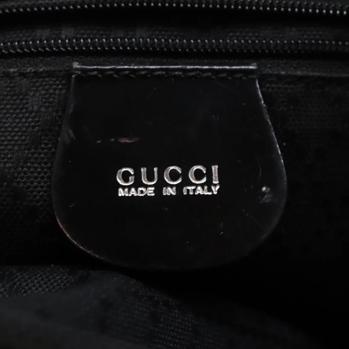 GUCCI Bamboo Shoulder Bag Nylon Black  ep4342