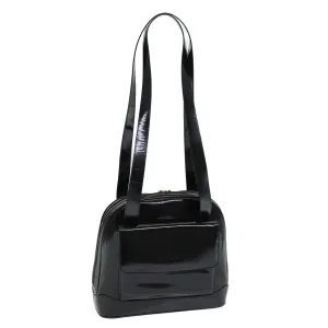 GUCCI Bamboo Shoulder Bag Patent leather Black  bs16780