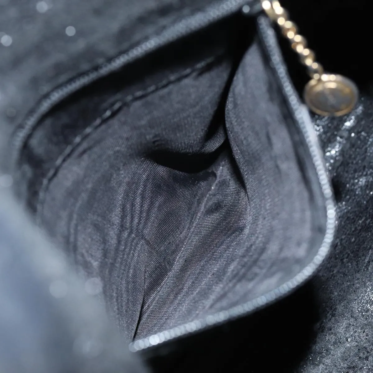 GUCCI Bamboo Shoulder Bag Suede Black 001 1014 1638  73912