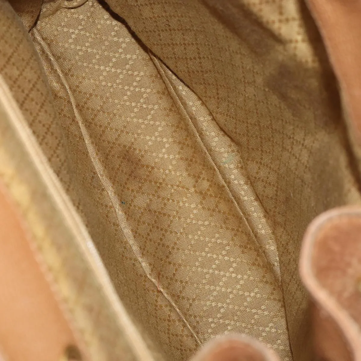 GUCCI Bamboo Shoulder Bag Suede Brown Gold 003 2058 0016  85718