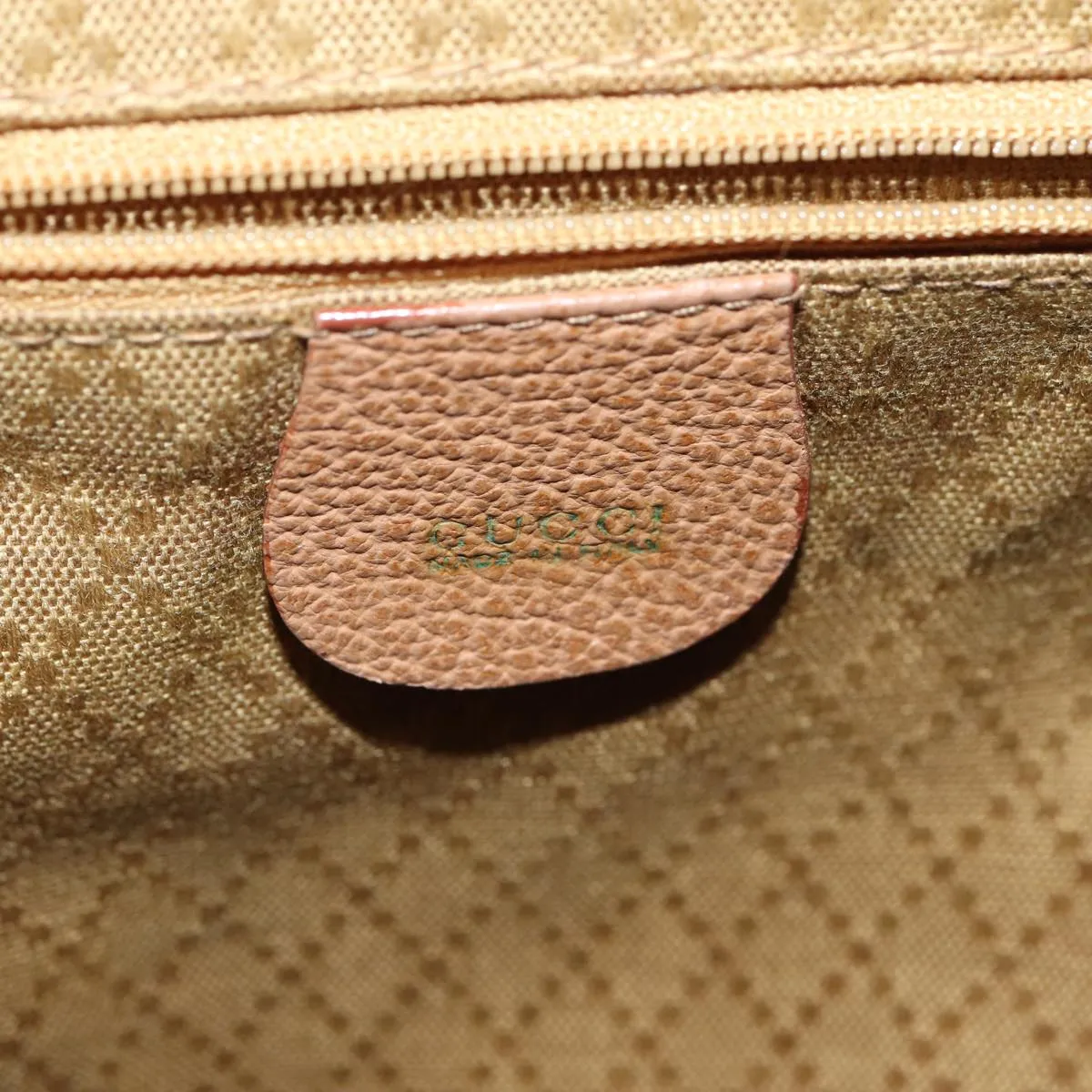 GUCCI Bamboo Shoulder Bag Suede Brown Gold 003 2058 0016  85718