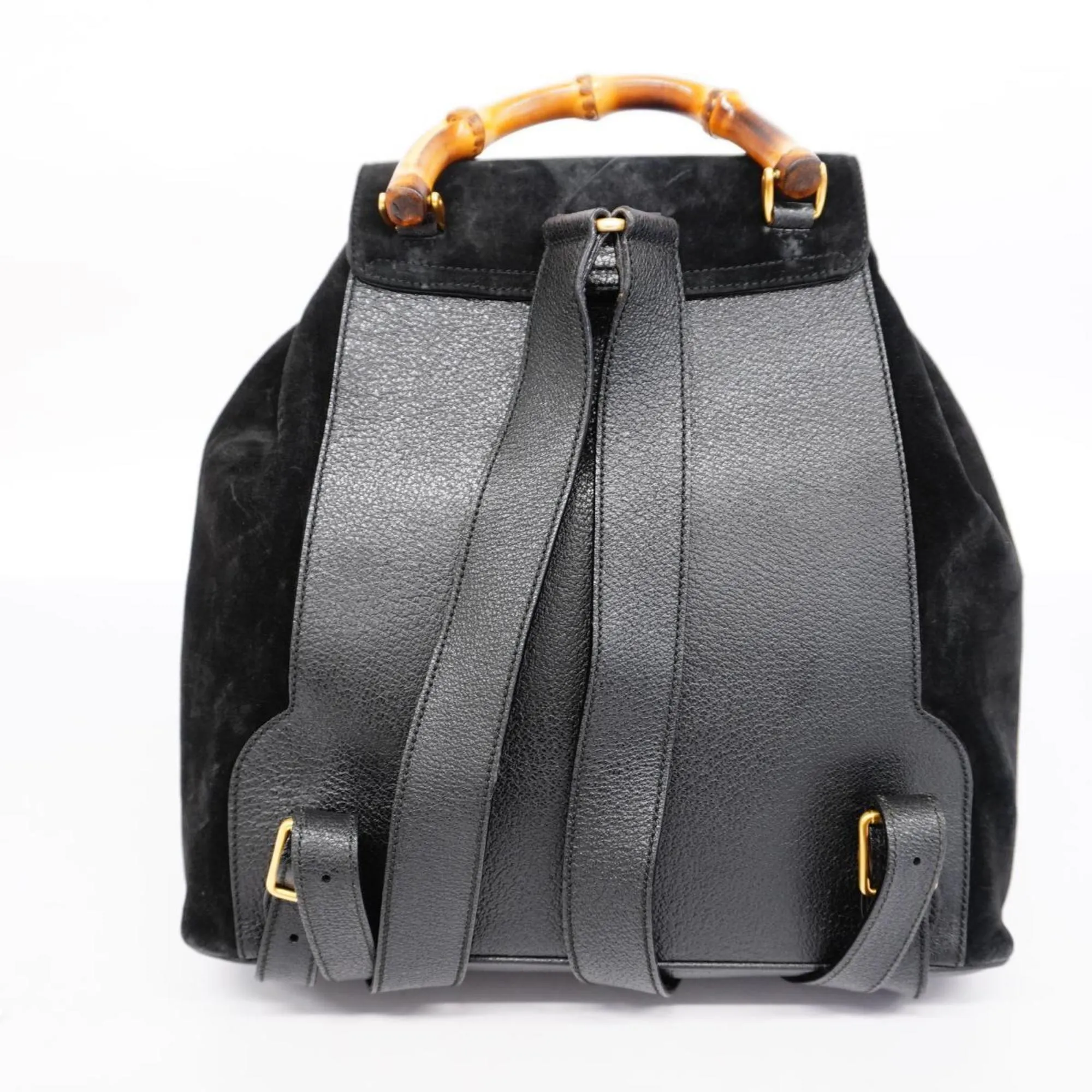 Gucci Bamboo  Suede Backpack Bag ()