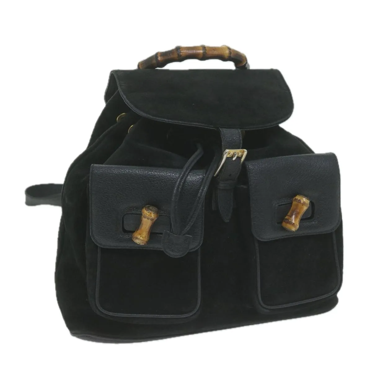 Gucci Bamboo  Suede Backpack Bag ()