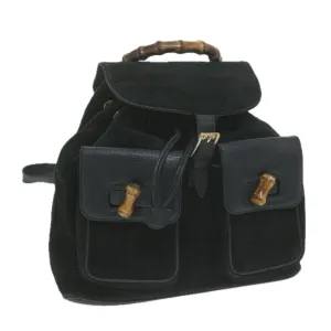 Gucci Bamboo  Suede Backpack Bag ()
