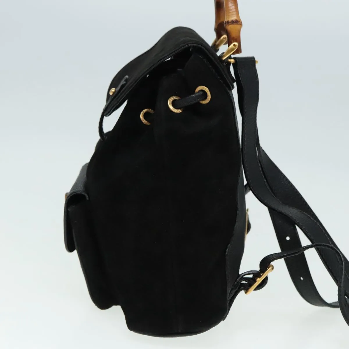 Gucci Bamboo  Suede Backpack Bag