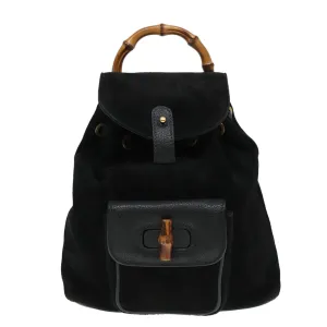Gucci Bamboo  Suede Backpack Bag