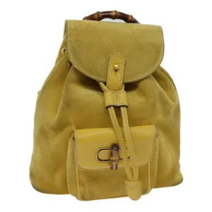 Gucci Bamboo  Suede Backpack Bag