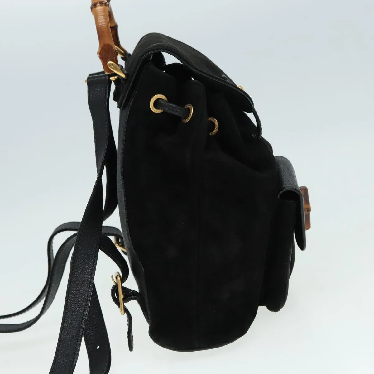 Gucci Bamboo  Suede Backpack Bag