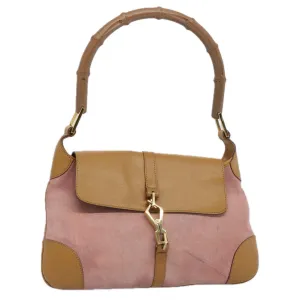 Gucci Bamboo  Suede Shoulder Bag ()