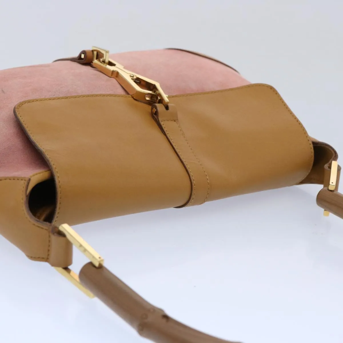 Gucci Bamboo  Suede Shoulder Bag ()