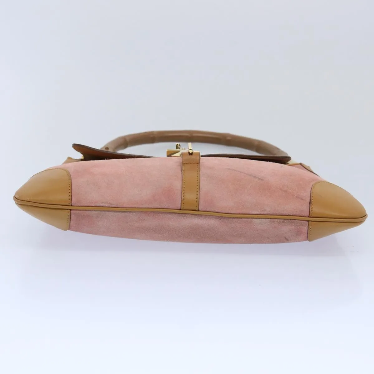 Gucci Bamboo  Suede Shoulder Bag ()