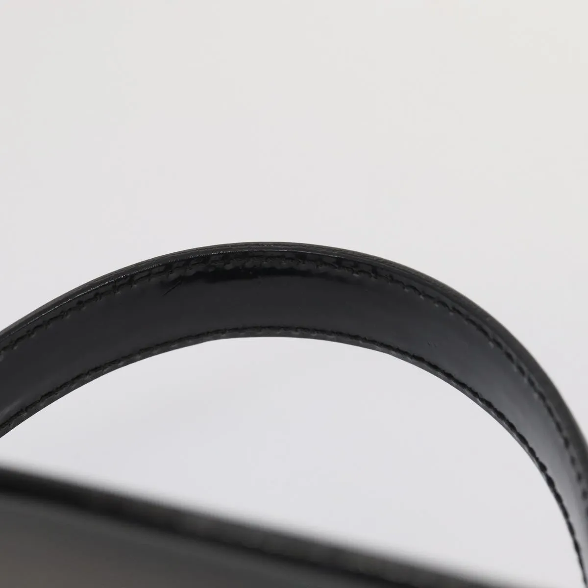 GUCCI Bamboo Vanity Shoulder Bag Enamel 2way Black 000 2040 0323  bs16407