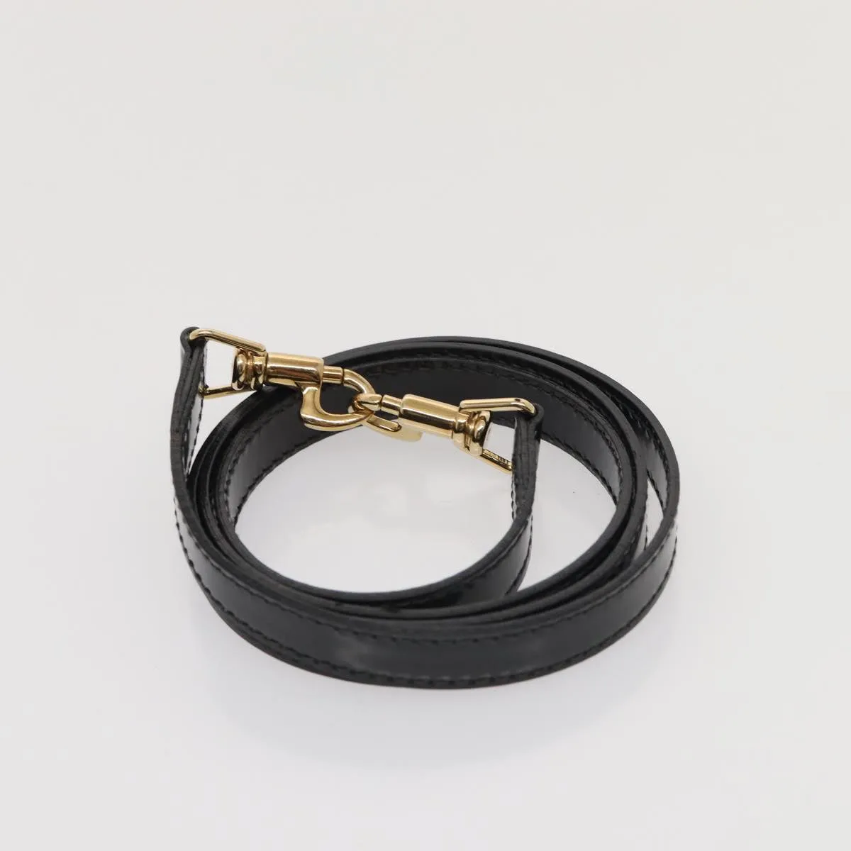 GUCCI Bamboo Vanity Shoulder Bag Enamel 2way Black 000 2040 0323  bs16407