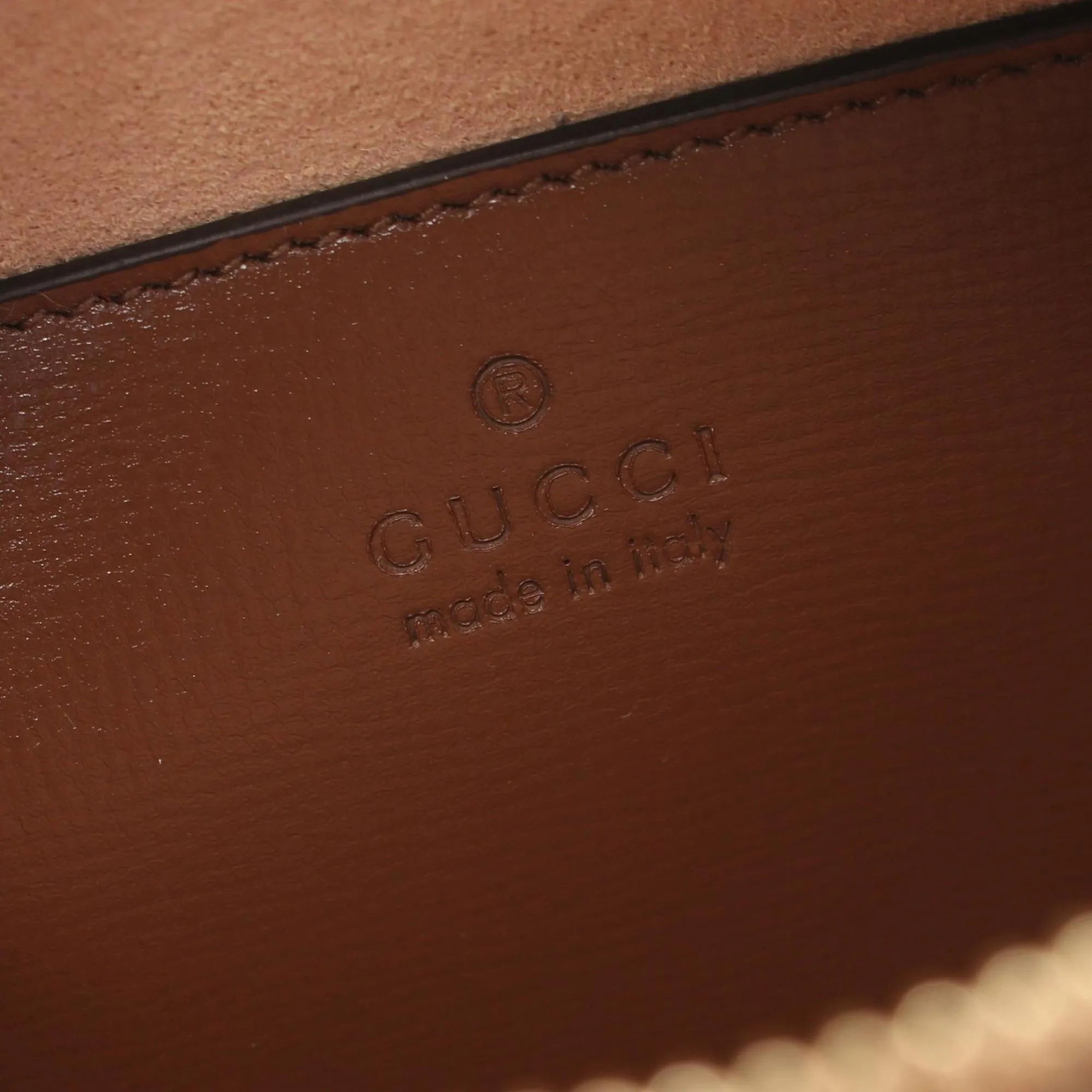 Gucci Beige Brown Coated Canvas Pvc Leather Shoulder Bag ()