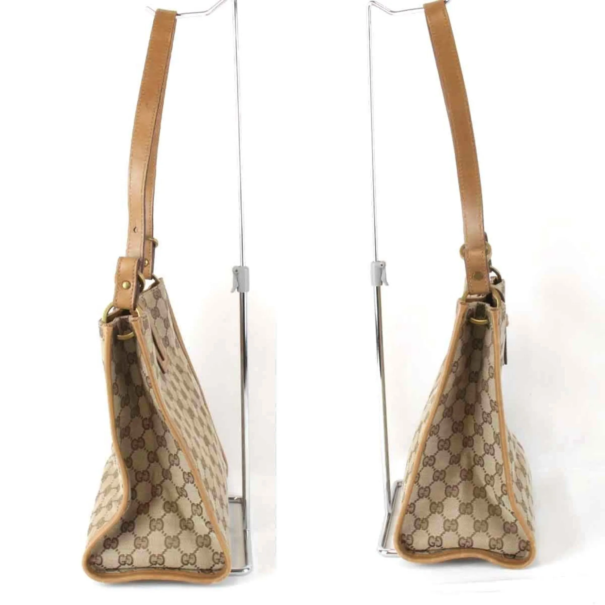 Gucci Beige Gg Canvas Shoulder Bag ()