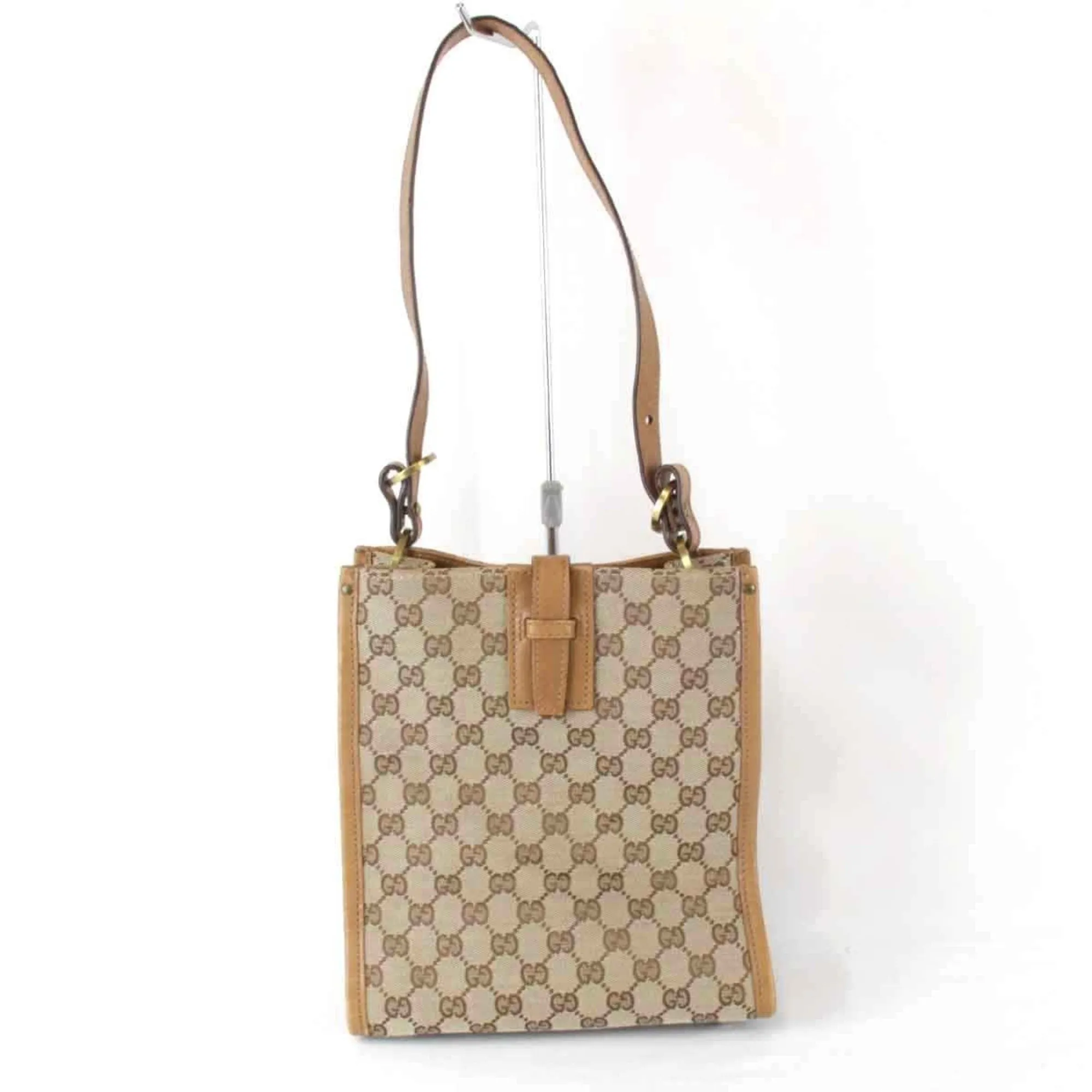 Gucci Beige Gg Canvas Shoulder Bag ()