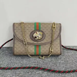 Gucci Beige Ophidia GG Supreme Coated Canvas Small Shoulder Bag