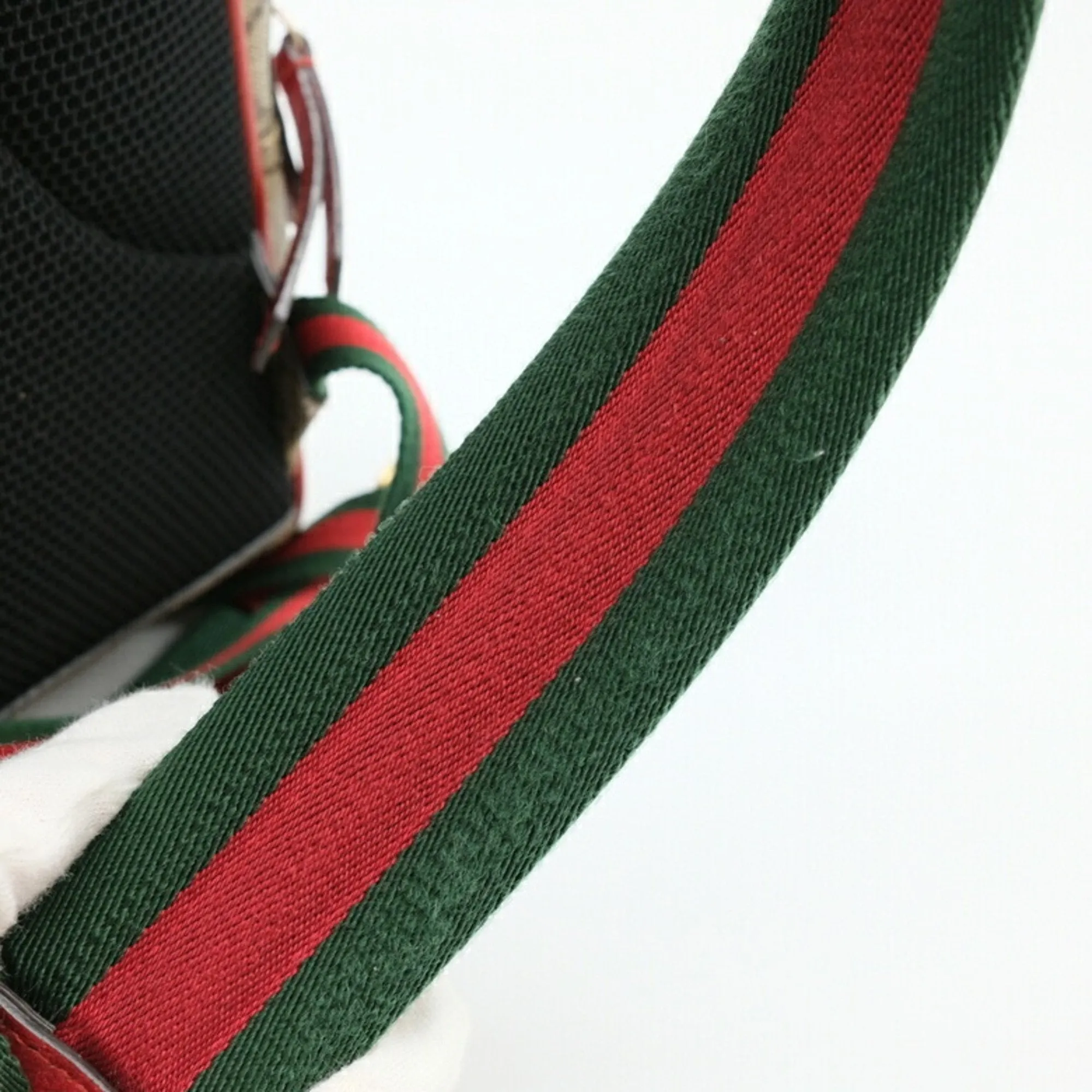 Gucci Beige Pink Red Color Gg Supreme Leather Backpack ()
