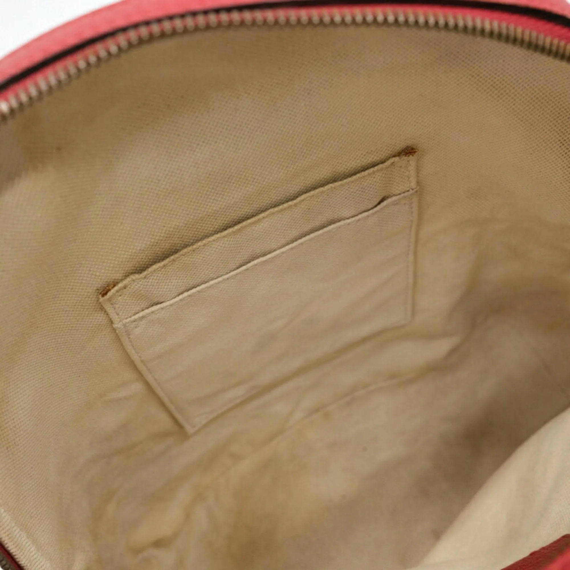 Gucci Beige Pink Red Color Gg Supreme Leather Backpack ()