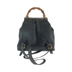 Gucci Black Brown Leather Backpack ()