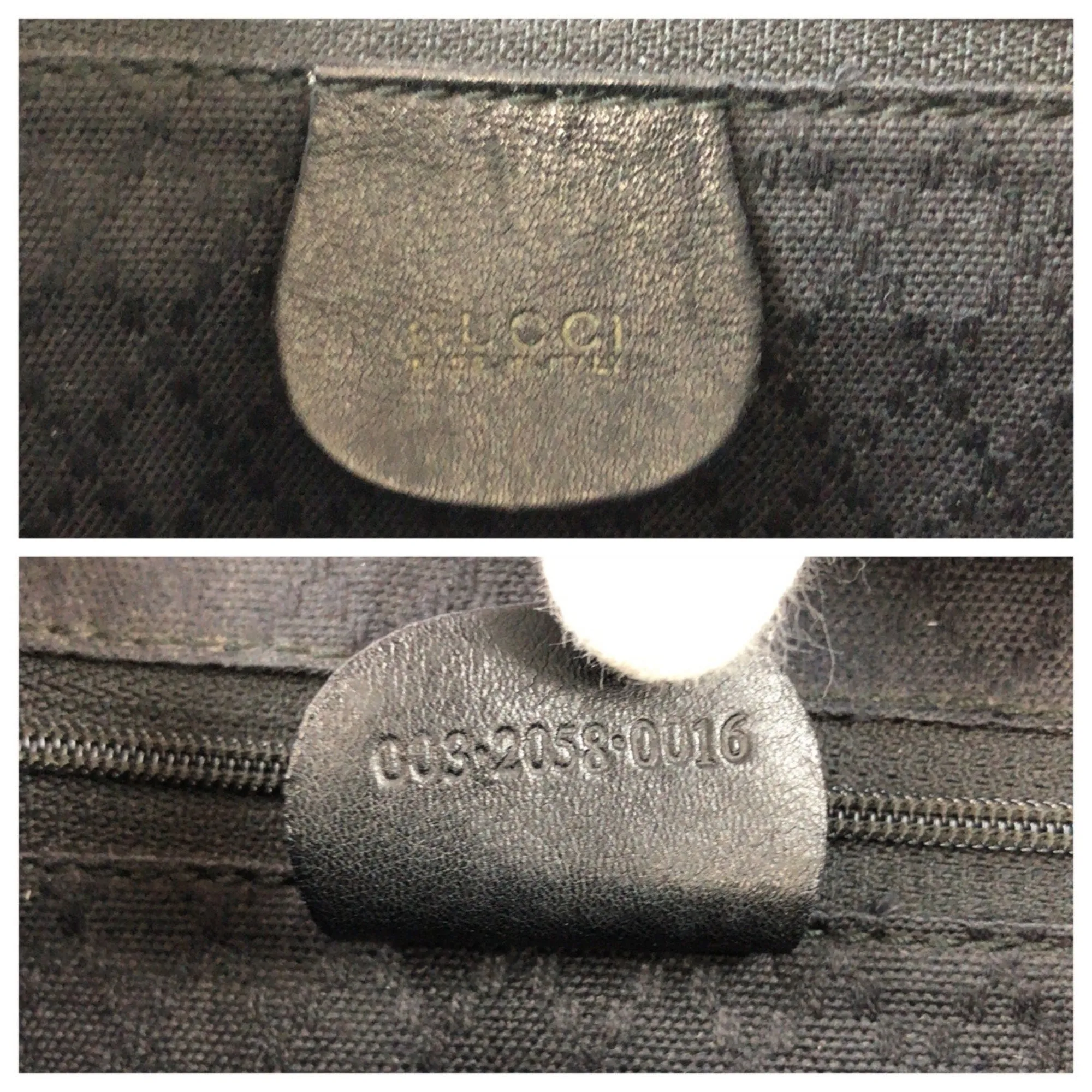 Gucci Black Brown Leather Backpack ()