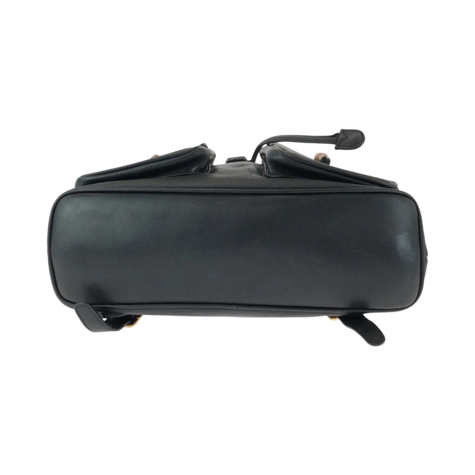 Gucci Black Brown Leather Backpack ()