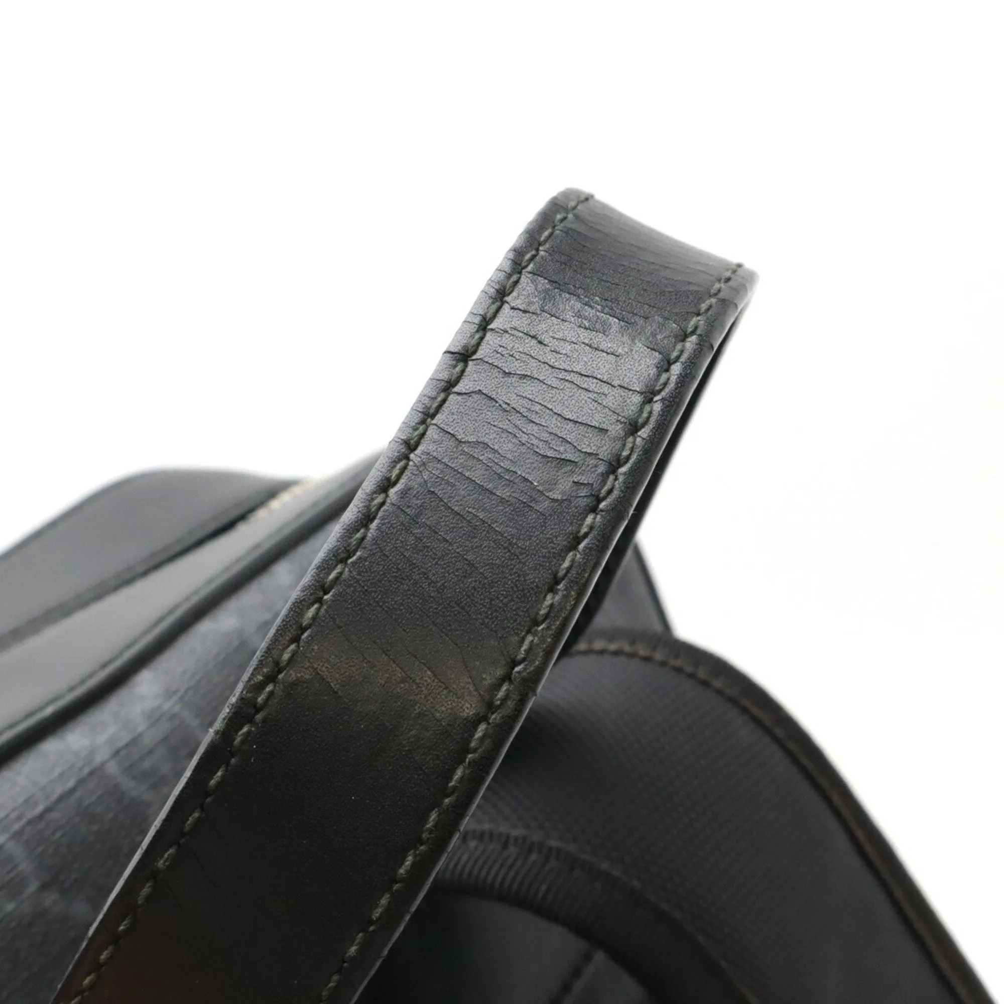 Gucci Black Dark Gray Navy Red Color Pvc Leather Backpack ()