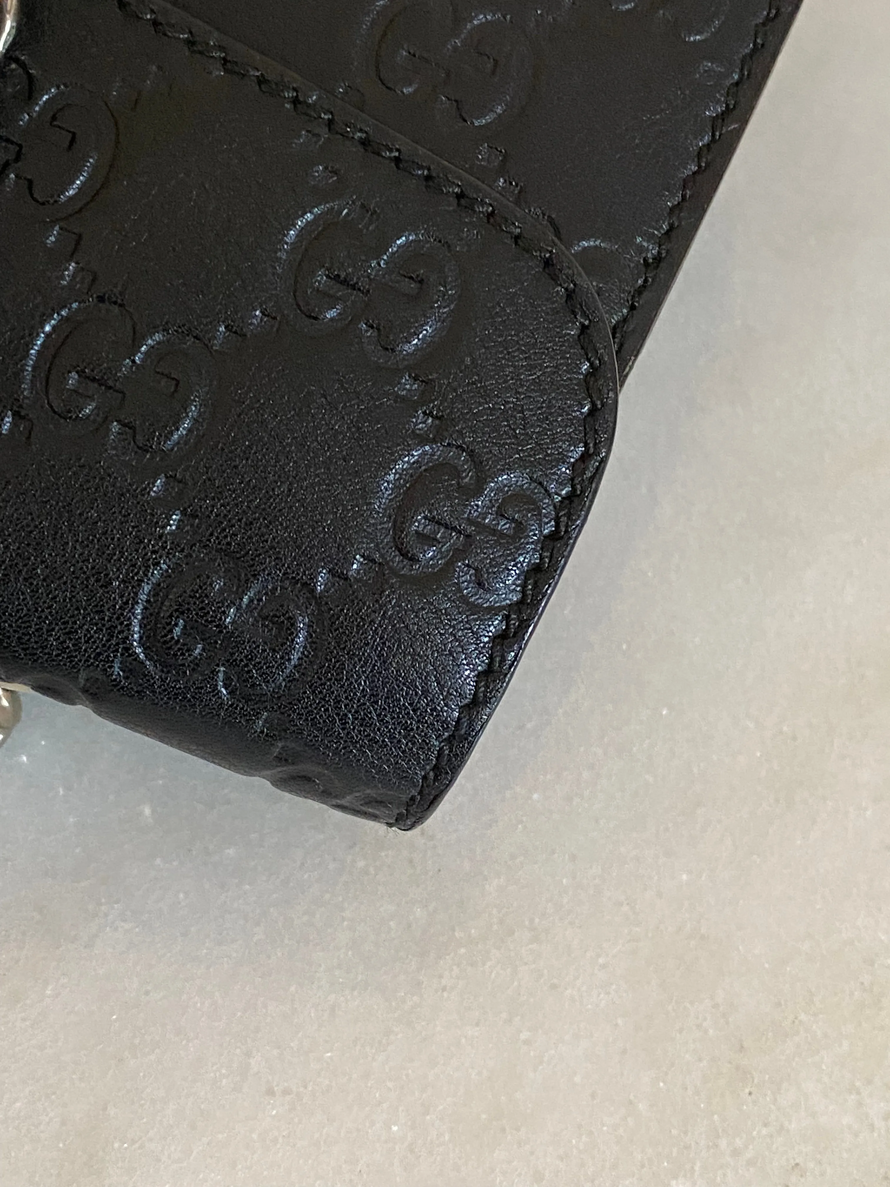 Gucci Black GG Emily Shoulder Bag
