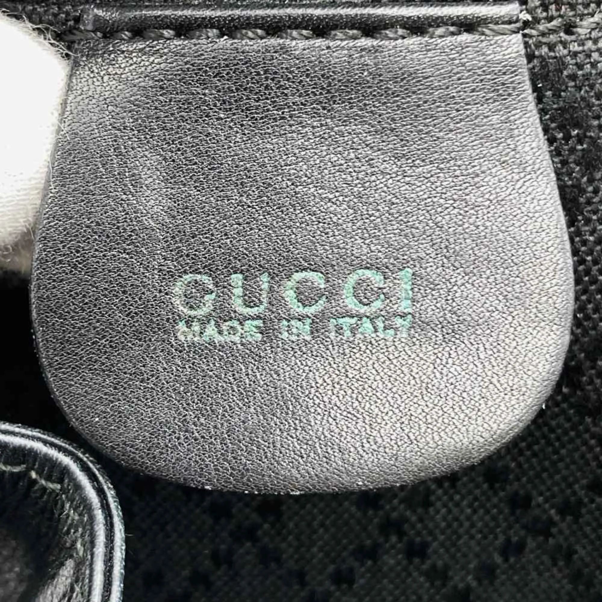 Gucci Black Leather Bamboo Backpack ()