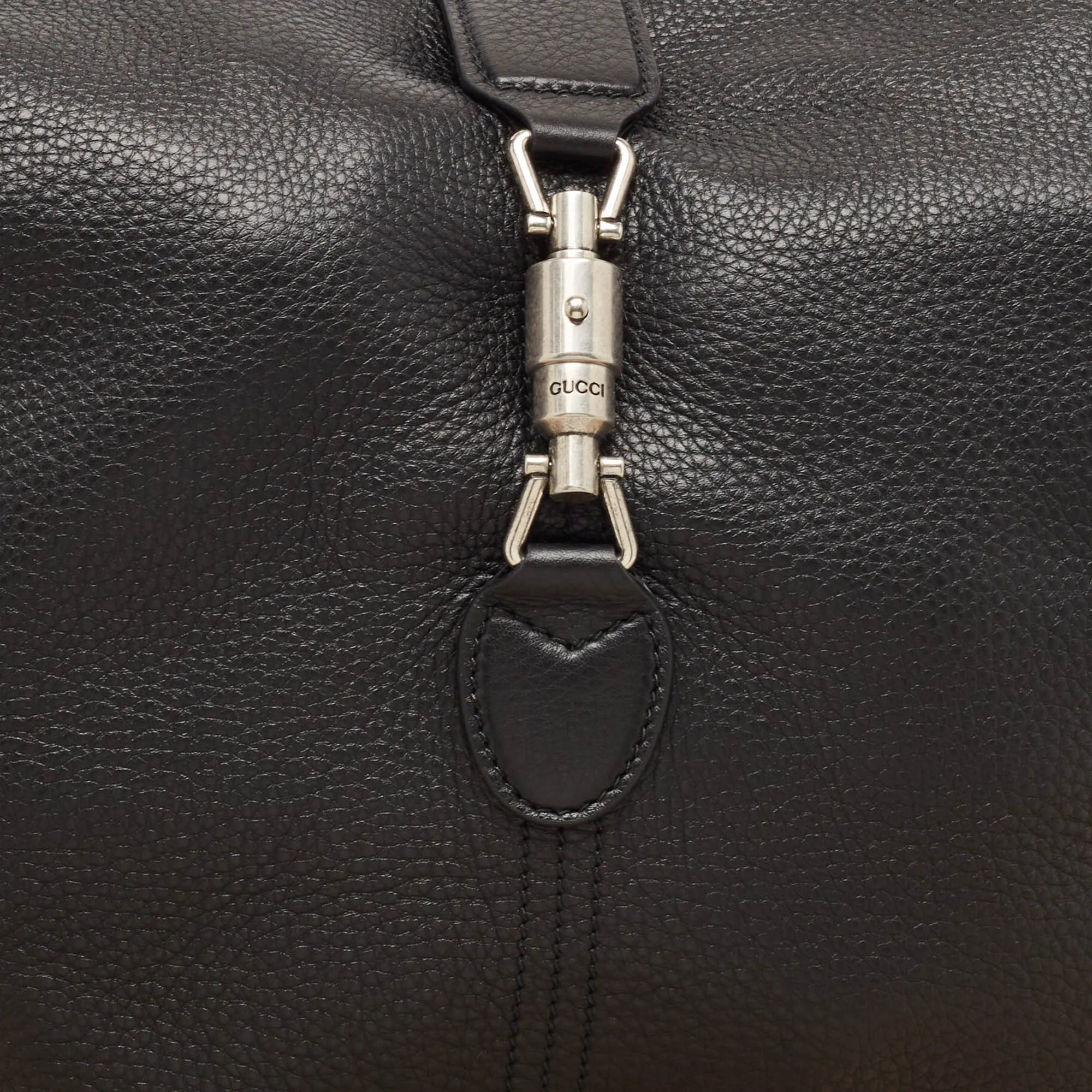 Gucci Black Leather Jackie 1961 Shoulder Bag