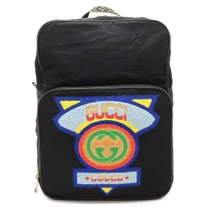 Gucci Black Multi-Color Nylon Backpack ()