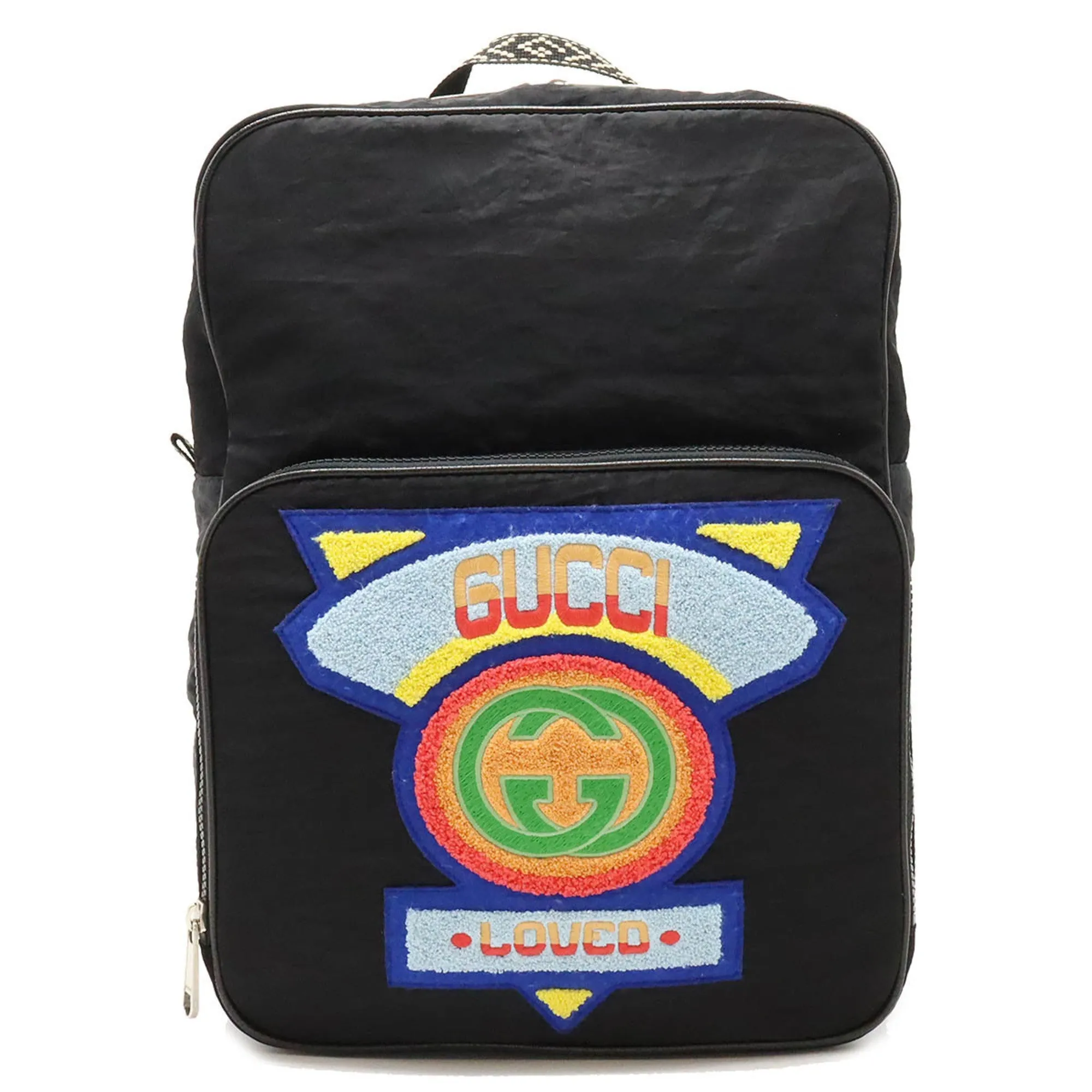 Gucci Black Multi-Color Nylon Backpack ()