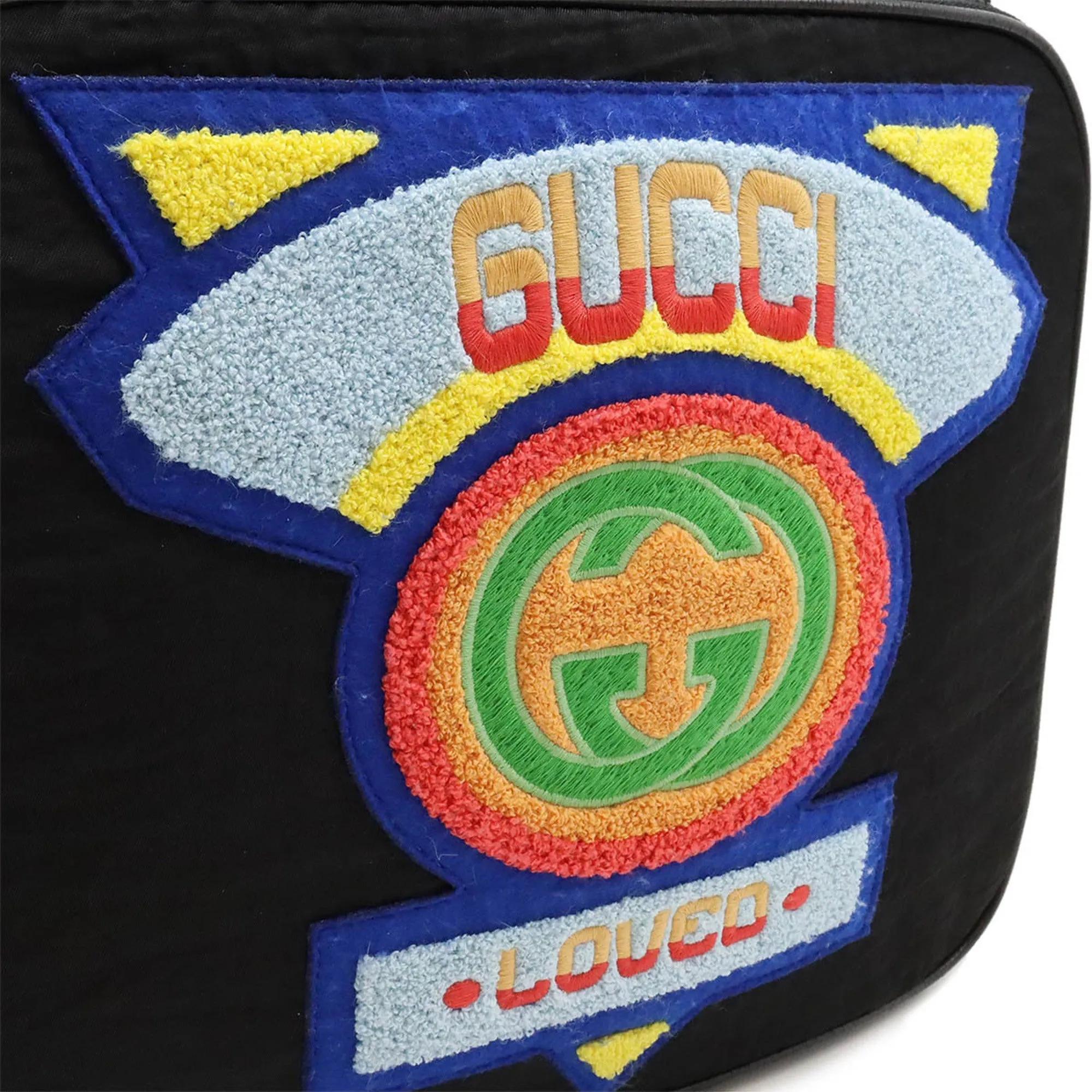 Gucci Black Multi-Color Nylon Backpack ()