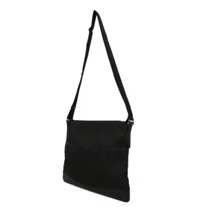 Gucci Black Nylon Canvas Leather Messenger Bag Shoulder Bag ()
