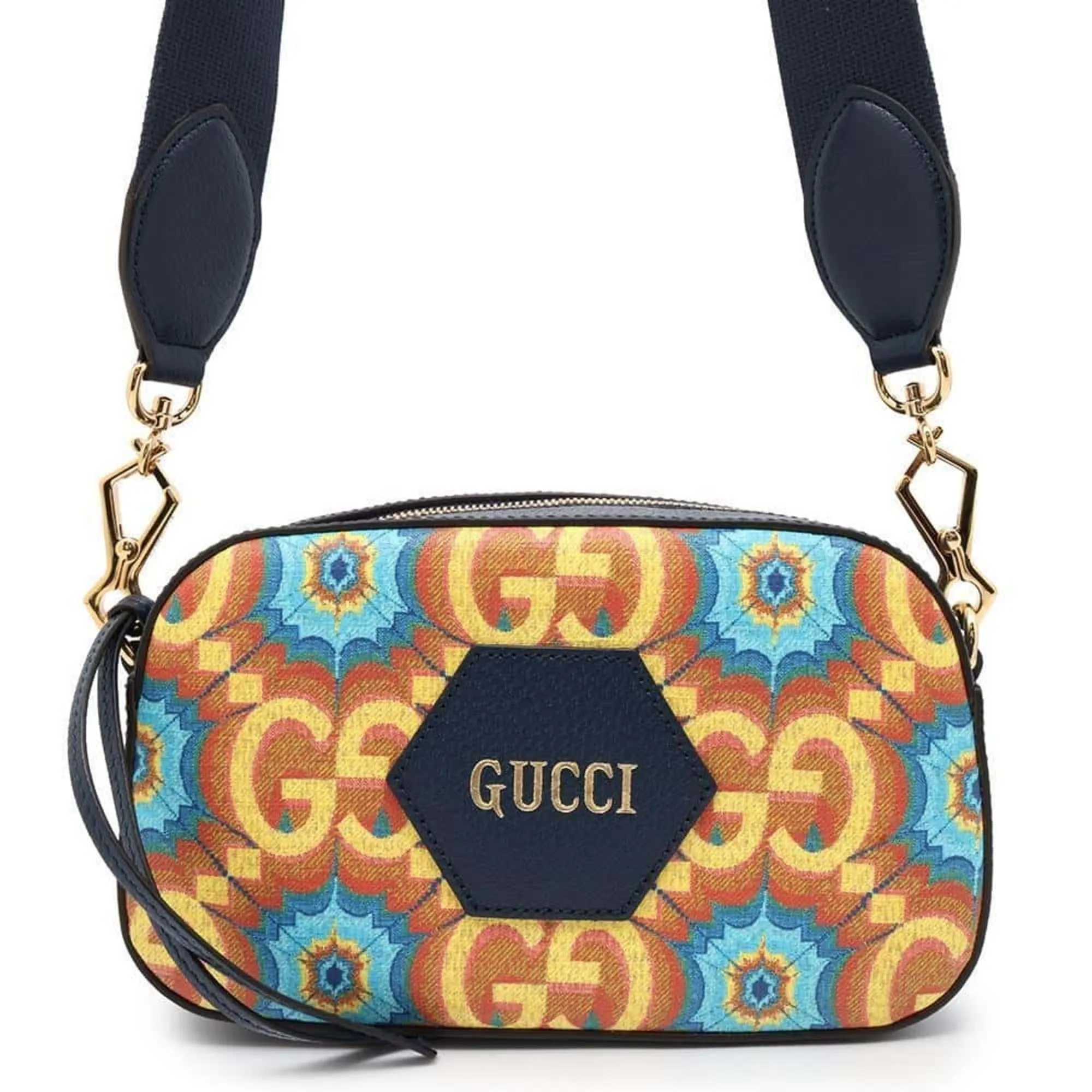 Gucci blue yellow Pvc Leather Shoulder Bag (Pre-Owned)