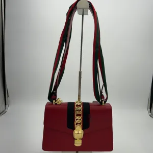 GUCCI Calfskin Small Sylvie Shoulder Bag gu9956tu