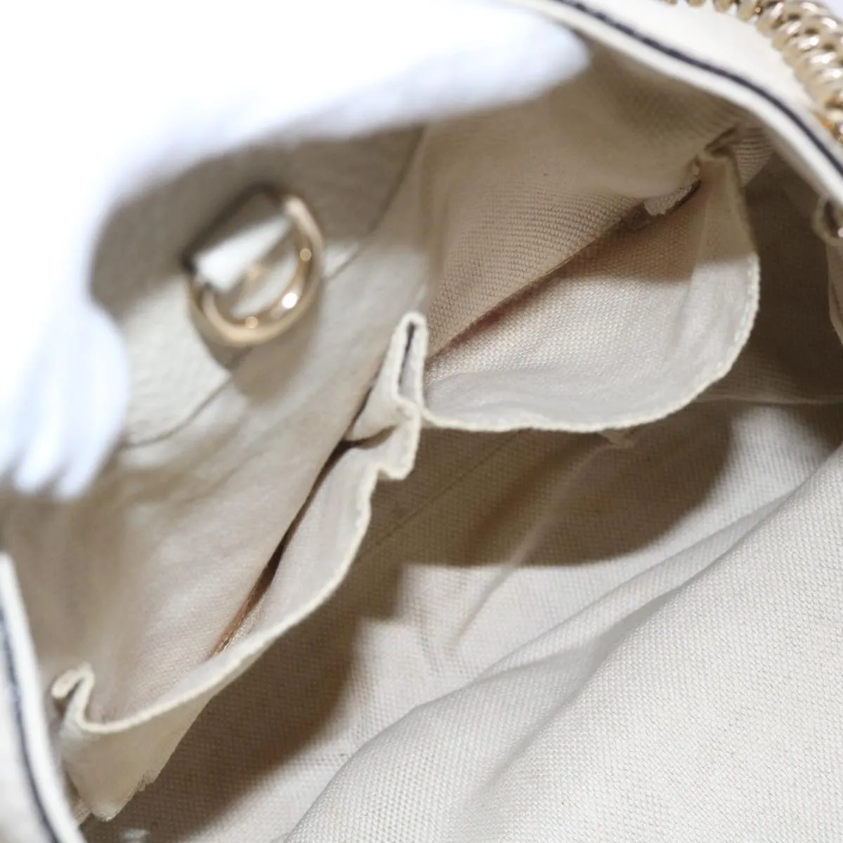 GUCCI Chain Soho Shoulder Bag Leather White 308982  9223