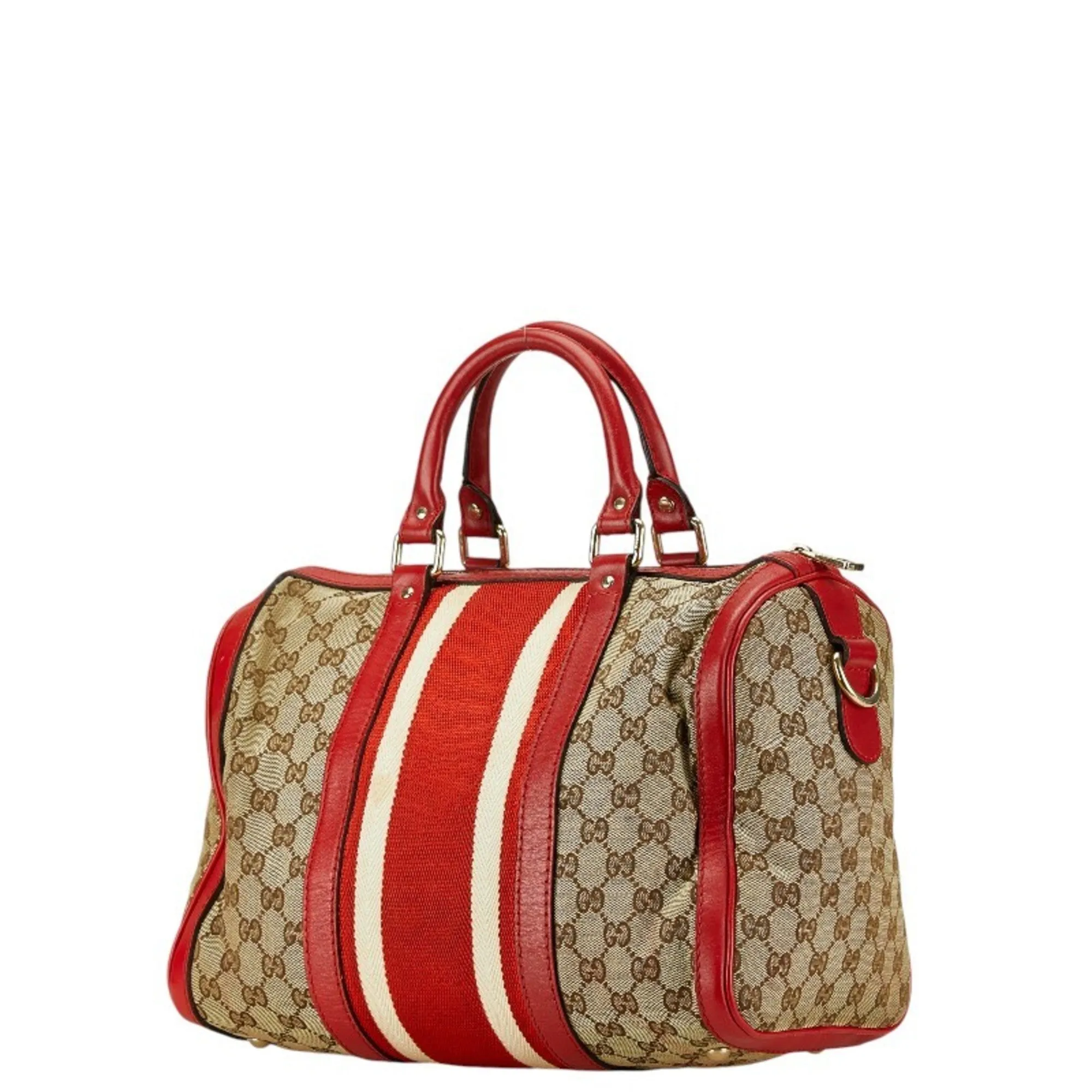 Gucci   Color Canvas Leather Boston Bag Shoulder Bag (Pre-Owned)