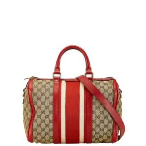 Gucci   Color Canvas Leather Boston Bag Shoulder Bag (Pre-Owned)